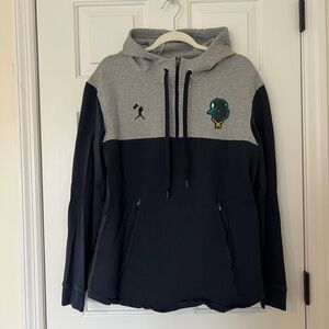 Men's Gray and Black Zip-Up Sweater